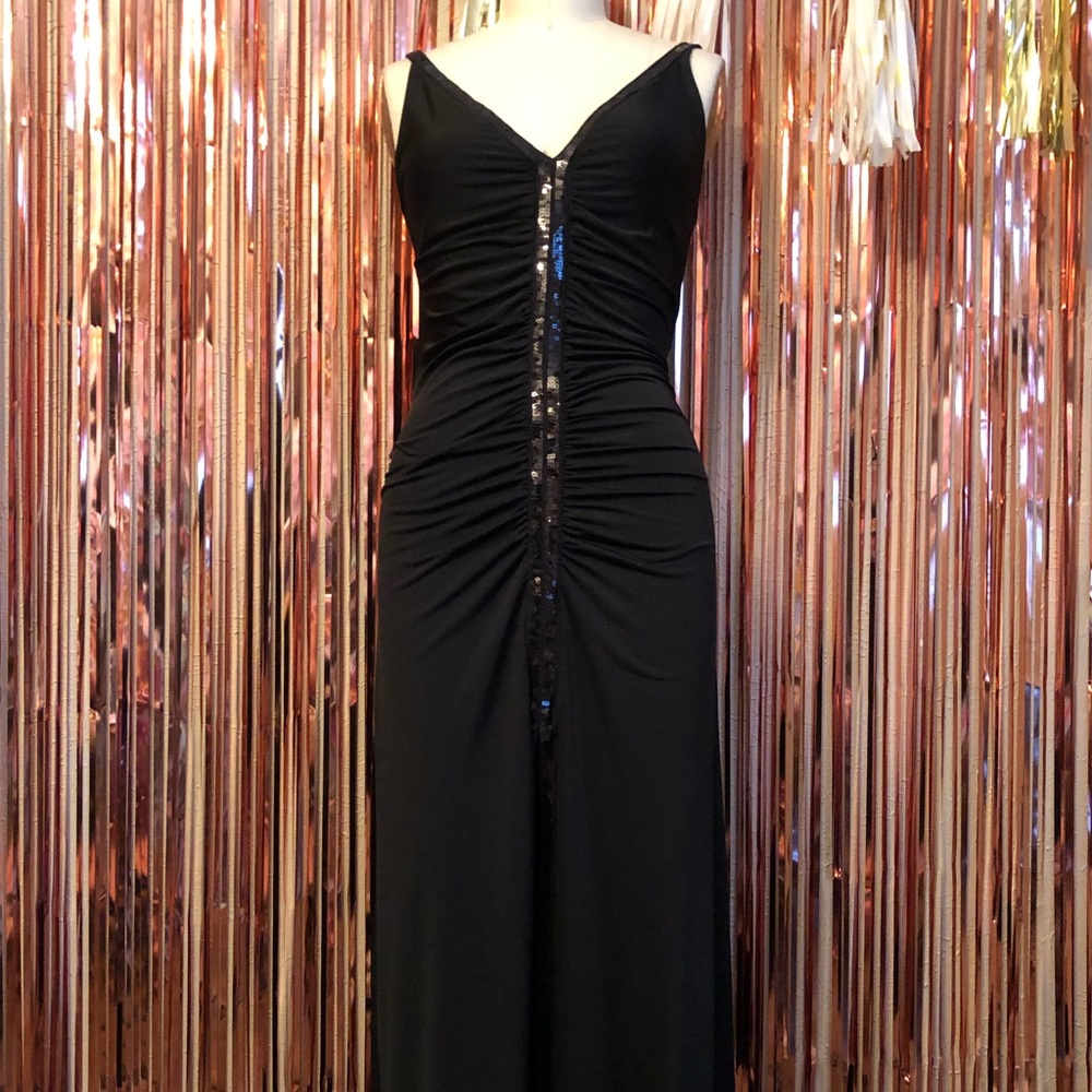 Black Sequin Gown